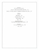 Table of contents page of a book or document with text on a white background