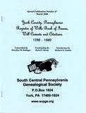 York Co., PA, Register of Wills Book of Issues, Caveats & Citations, 1782-1839