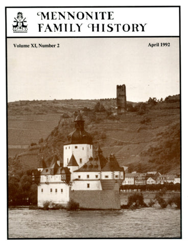 Mennonite Family History April 1992 - Masthof Press