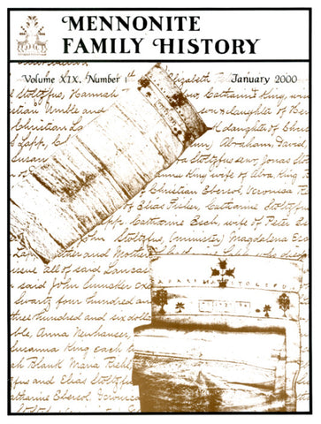 Mennonite Family History January 2000 - Masthof Press