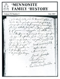 Mennonite Family History July 1987 - Masthof Press