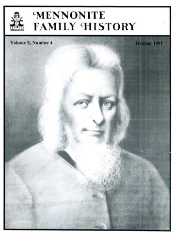 Mennonite Family History October 1991 - Masthof Press