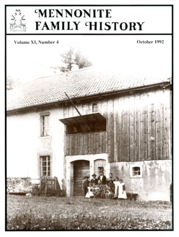 Mennonite Family History October 1992 - Masthof Press