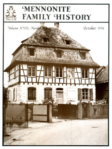 Mennonite Family History October 1998 - Masthof Press