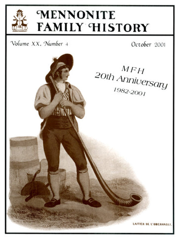 Mennonite Family History October 2001 - Masthof Press