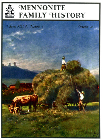 Mennonite Family History October 2005 - Masthof Press