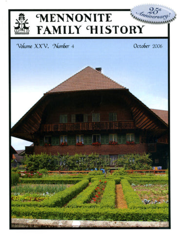 Mennonite Family History October 2006 - Masthof Press