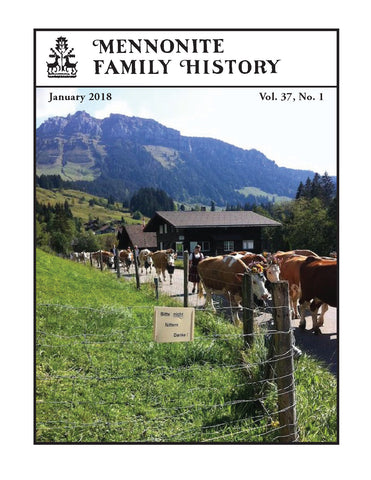Mennonite Family History January 2018