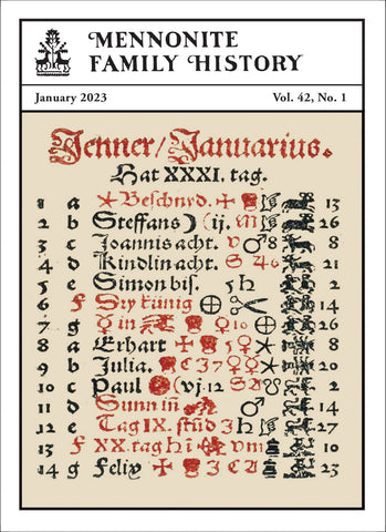 Mennonite Family History January 2023